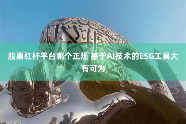 股票杠杆平台哪个正规 基于AI技术的ESG工具大有可为