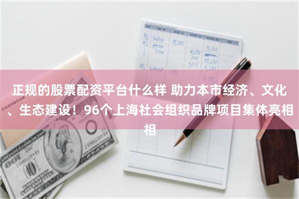 正规的股票配资平台什么样 助力本市经济、文化、生态建设！96个上海社会组织品牌项目集体亮相