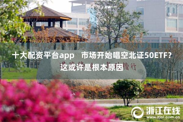 十大配资平台app   市场开始唱空北证50ETF？这或许是根本原因