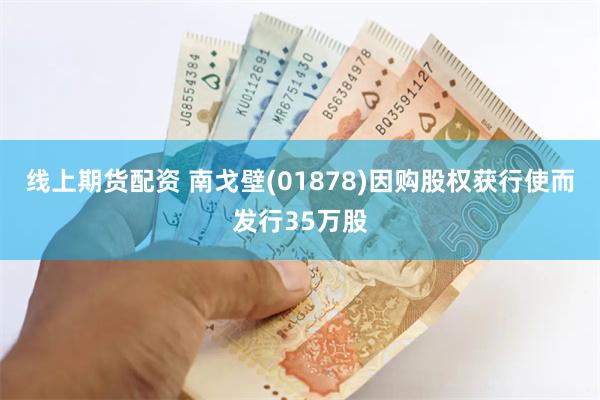 线上期货配资 南戈壁(01878)因购股权获行使而发行35万股